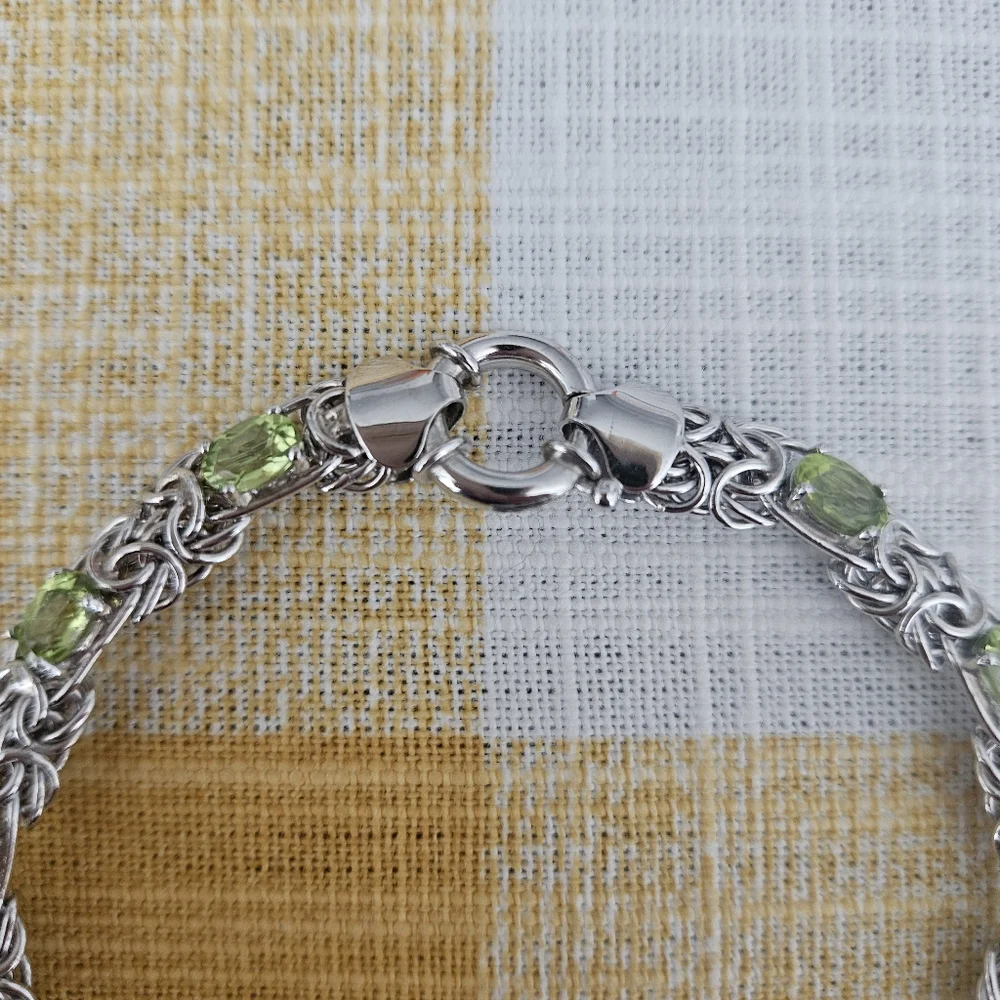 Ross-Simons Peridot Sterling Silver Tennis Bracelet - Picture 4 of 7